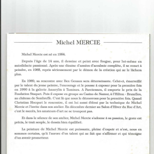 Michel MERCIE : « La porte », peinture, huile sur toile