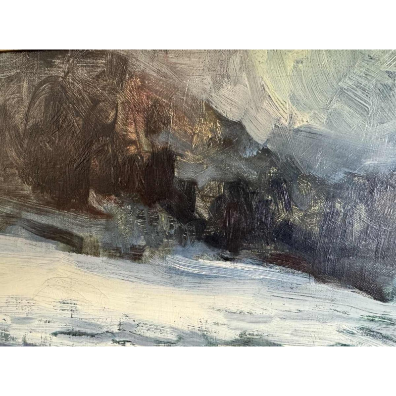 Georges BOUILLON (1891-1943) : Winter in de Ardennen schilderen op doek