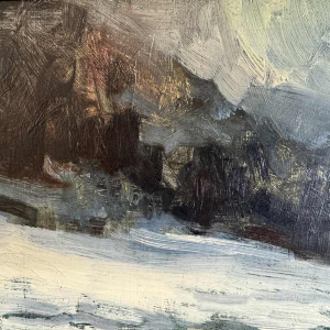 Georges BOUILLON (1891-1943) : Winter in de Ardennen schilderen op doek