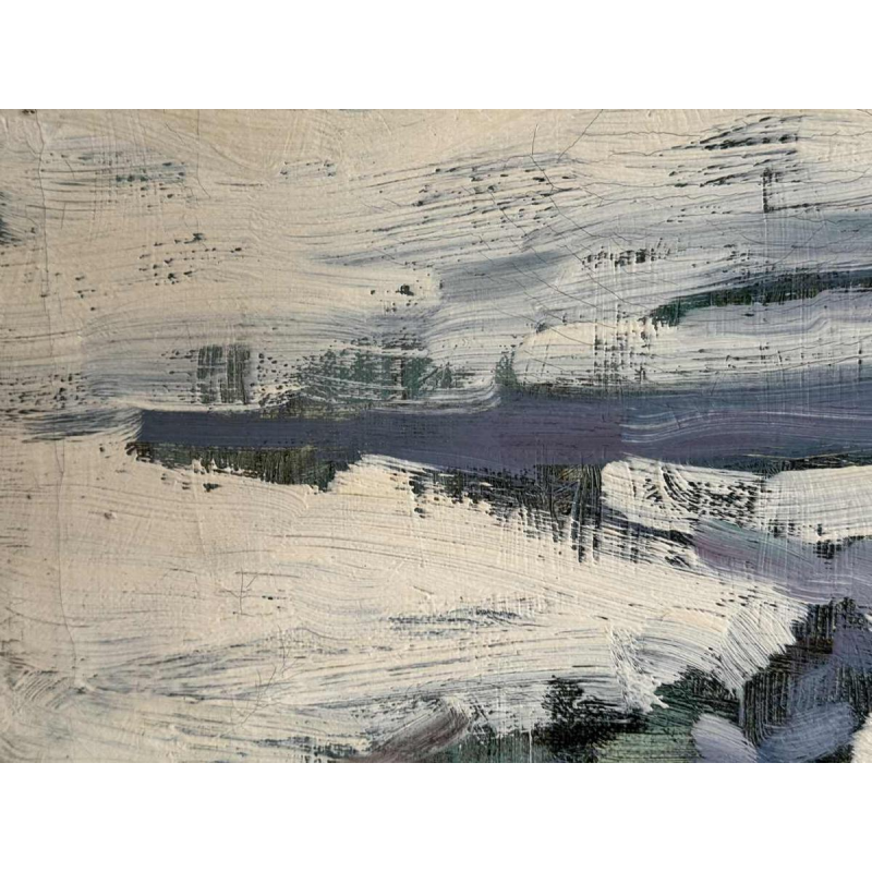 Georges BOUILLON (1891-1943) : Winter in the Ardennes painting on canvas