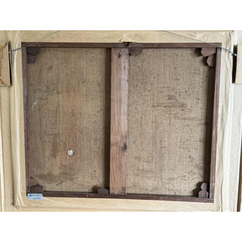 Georges BOUILLON (1891-1943) : hiver en Ardenne peinture sur toile