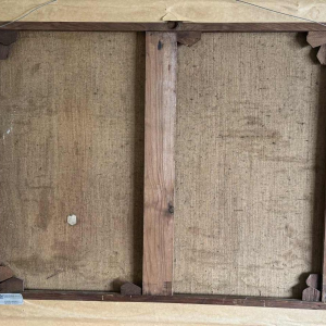 Georges BOUILLON (1891-1943) : hiver en Ardenne peinture sur toile