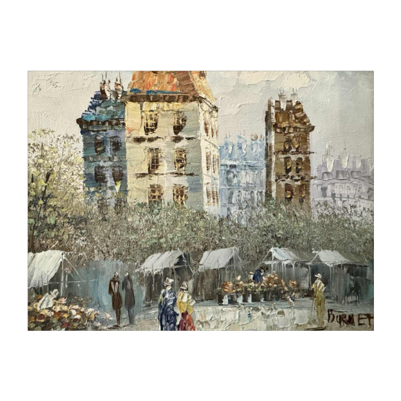 Caroline BURNETT (1877-1950): gezicht op Parijs - schilderij - olieverf op doek
