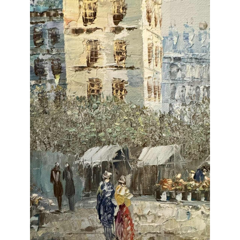Caroline BURNETT (1877-1950): view of Paris - painting - oil on canvas