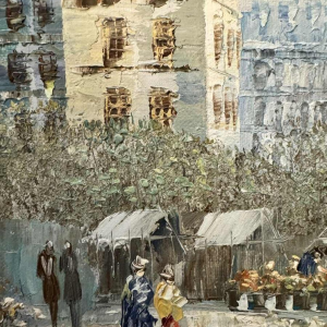 Caroline BURNETT (1877-1950): gezicht op Parijs - schilderij - olieverf op doek