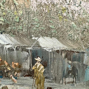 Caroline BURNETT (1877-1950): gezicht op Parijs - schilderij - olieverf op doek