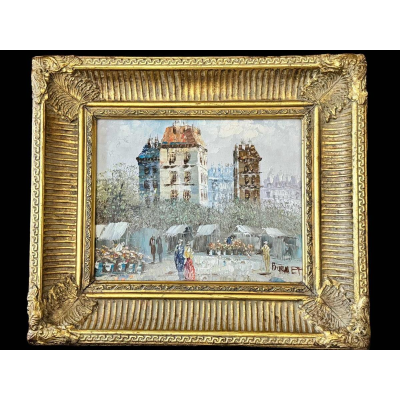 Caroline BURNETT (1877-1950): vue de Paris - peinture - huile sur toile