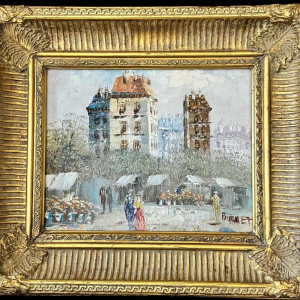 Caroline BURNETT (1877-1950): view of Paris - painting - oil on canvas