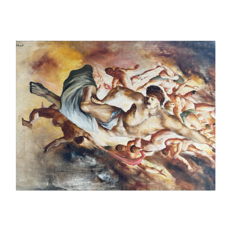 Christian HOCQUET « Le jugement dernier» peinture huile sur toile