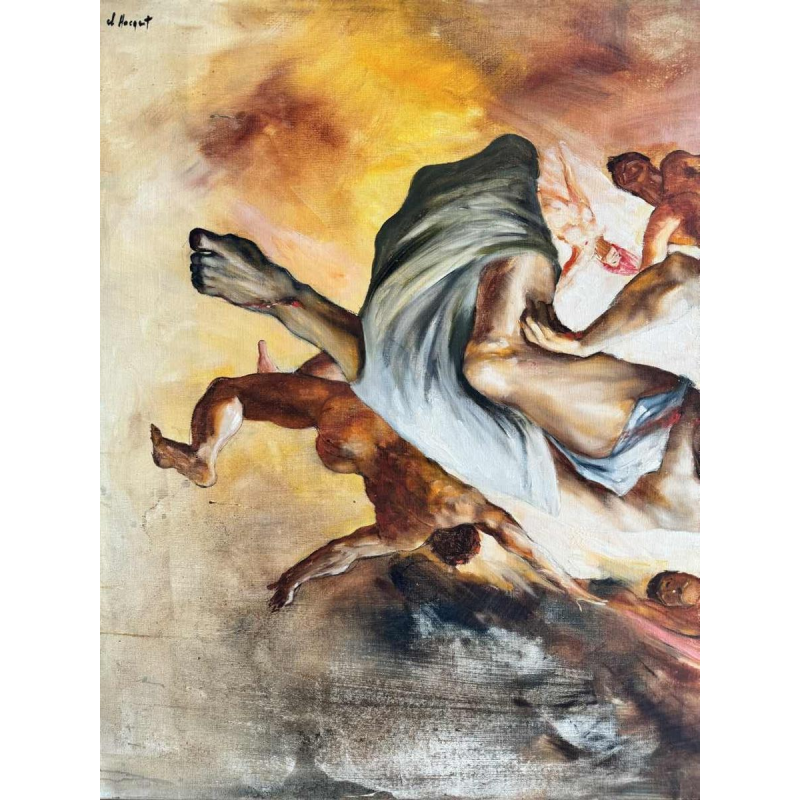Christian HOCQUET « Le jugement dernier» peinture huile sur toile