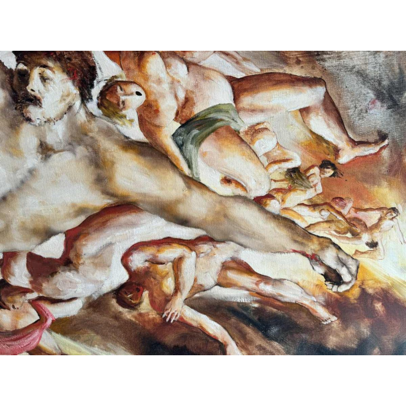 Christian HOCQUET « Le jugement dernier» peinture huile sur toile