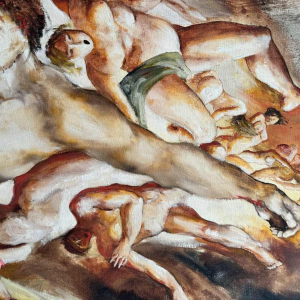 Christian HOCQUET « Le jugement dernier» peinture huile sur toile