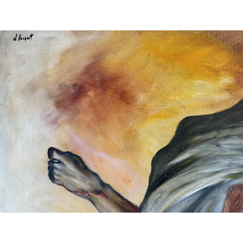 Christian HOCQUET « The last judgement » painting oil on canvas