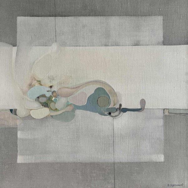 André SPRUMONT (1938-), abstracte verf olieverf op doek