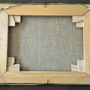 Marie-Louise BATARDY (1943-): « Aan de apotheek » schilderij olie op doek