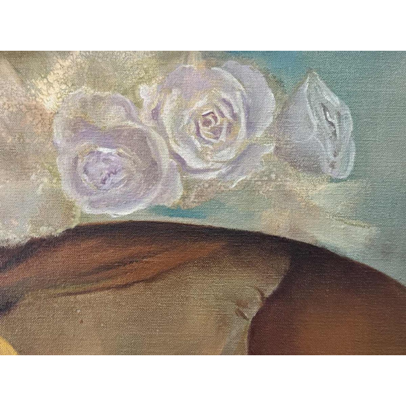 Albert de Villeroux “Le Secret” schilderij olieverf op doek, 20e eeuw