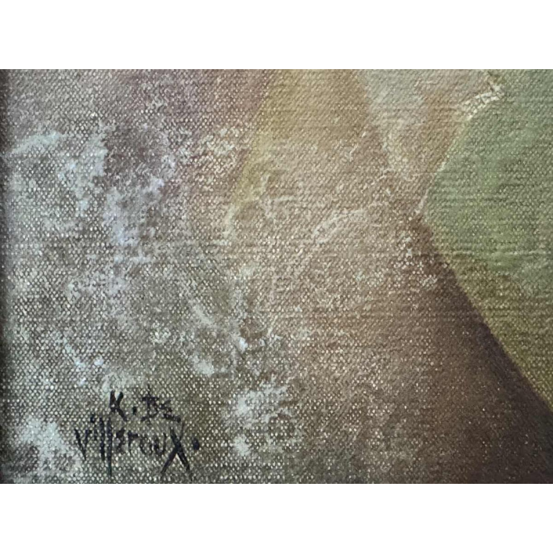 Albert de Villeroux ‘Le Secret’ painting oil on canvas, 20th century