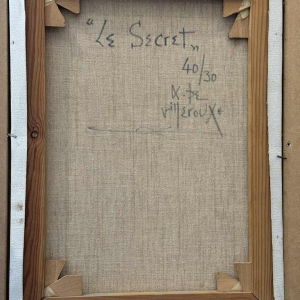 Albert de Villeroux “Le Secret” schilderij olieverf op doek, 20e eeuw