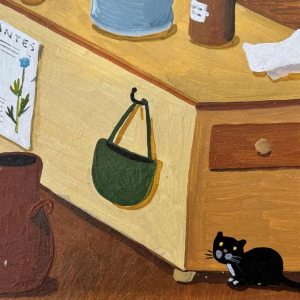 Marie-Louise BATARDY « A la pharmacie » peinture huile sur toile