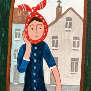 Marie-Louise BATARDY « A la pharmacie » peinture huile sur toile