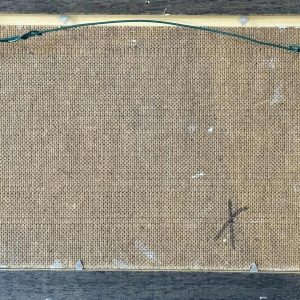 Marie-Louise BATARDY « Aan de apotheek » schilderij olie op doek