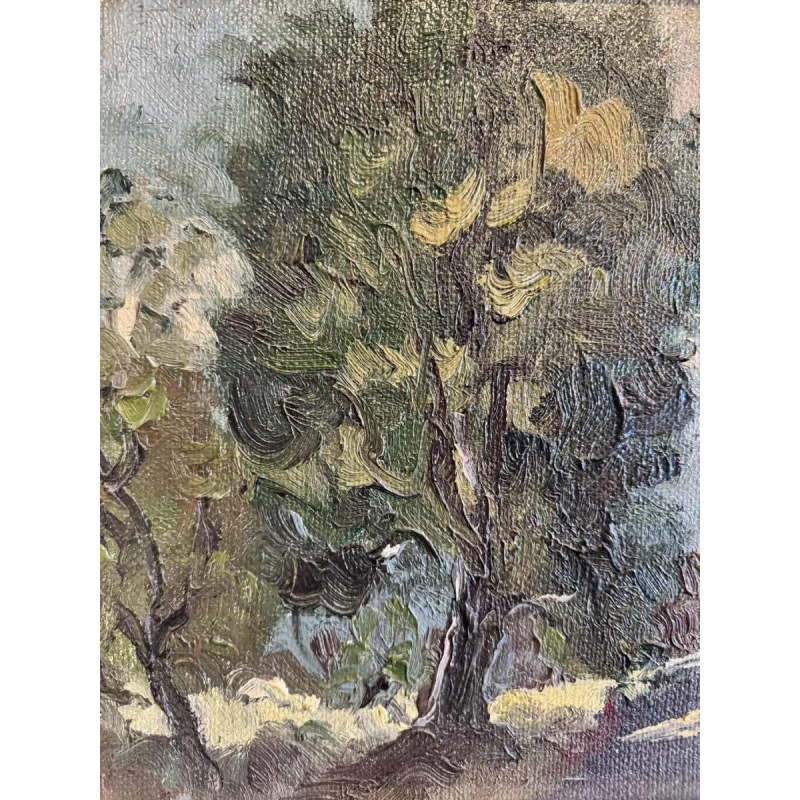 Marie LAMBREXHE «Paysage d'Ardenne» peinture huile sur toile