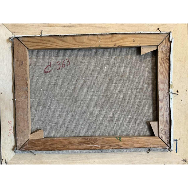 Marie LAMBREXHE "Ardenne landscape" painting oil on canvas