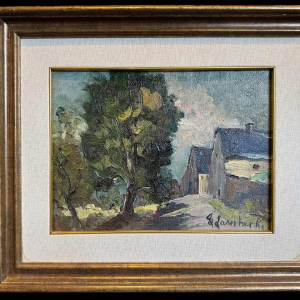 Marie LAMBREXHE «Paysage d'Ardenne» peinture huile sur toile