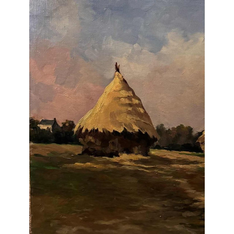 Émile ROULIN (rond1958)« Hooimaal in een Mosan- of Condruziaans landschap »