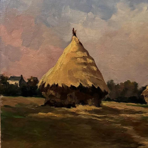 Émile ROULIN (rond1958)« Hooimaal in een Mosan- of Condruziaans landschap »