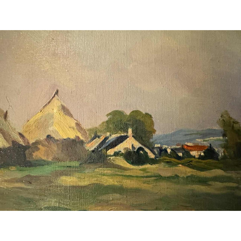 Émile ROULIN (rond1958)« Hooimaal in een Mosan- of Condruziaans landschap »