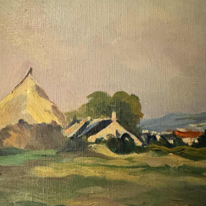 Émile ROULIN (rond1958)« Hooimaal in een Mosan- of Condruziaans landschap »