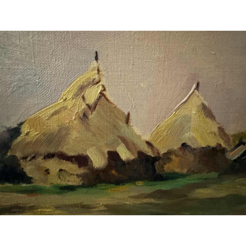 Émile ROULIN (rond1958)« Hooimaal in een Mosan- of Condruziaans landschap »