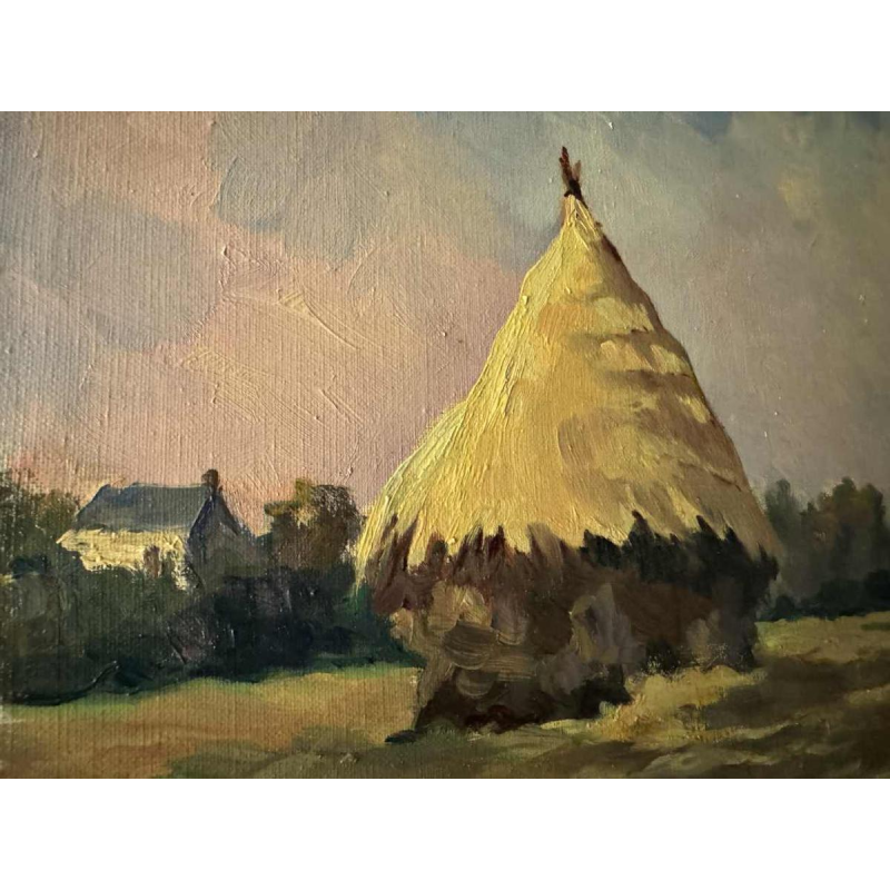 Émile ROULIN (rond1958)« Hooimaal in een Mosan- of Condruziaans landschap »