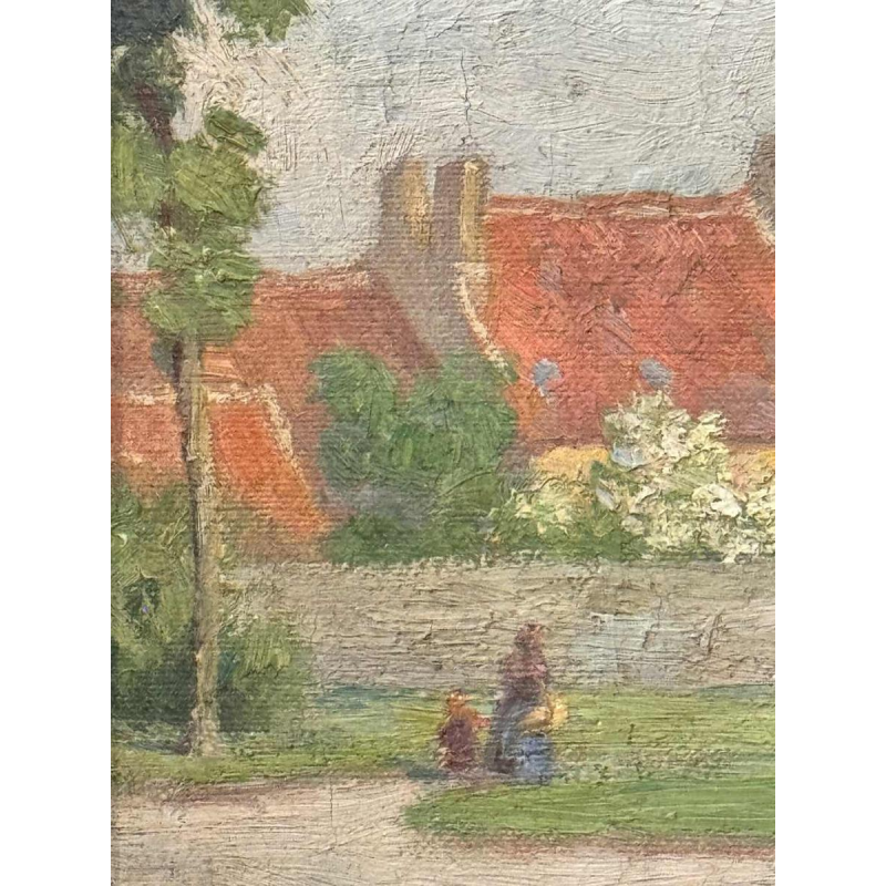 Pierre Abattucci (1871-1942): " Veurne Sint Walburgiskerk " schilderij