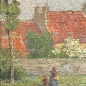 Pierre Abattucci (1871-1942): « Church of Saint Walburge in Furnes » painting