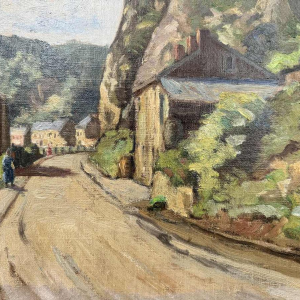 Nicolas PITOT « Comblain-au-Pont » tableau huile sur toile