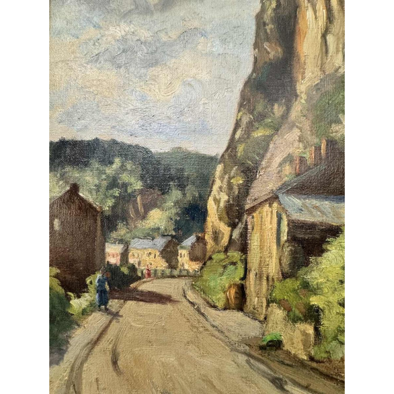 Nicolas PITOT « Comblain-au-Pont » schilderij olie op doek