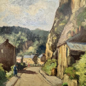 Nicolas PITOT « Comblain-au-Pont » painting oil on canvas