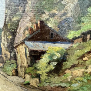 Nicolas PITOT « Comblain-au-Pont » painting oil on canvas