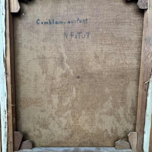 Nicolas PITOT « Comblain-au-Pont » tableau huile sur toile