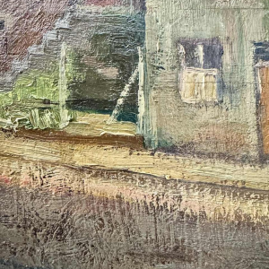 Nicolas PITOT (1890-1971): « Comblain-au-Pont et la tour Saint Martin » peinture