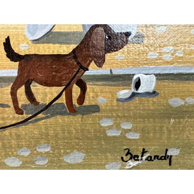 Marie-Louise BATARDY (1943-): « Straat van de apotheek » schilderij