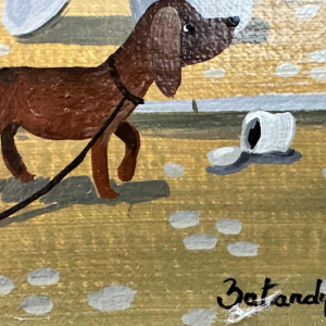 Marie-Louise BATARDY (1943-): « Straat van de apotheek » schilderij