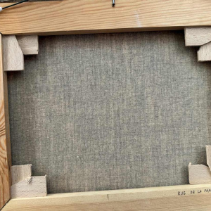 Marie-Louise BATARDY (1943-): « Rue de la pharmacie » peinture