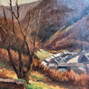 Géo WARZEE " Landscape of the Semois " painting oil on canvas