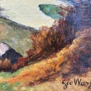 Géo WARZEE " Landschap van de Semois " schilderij olieverf op doek