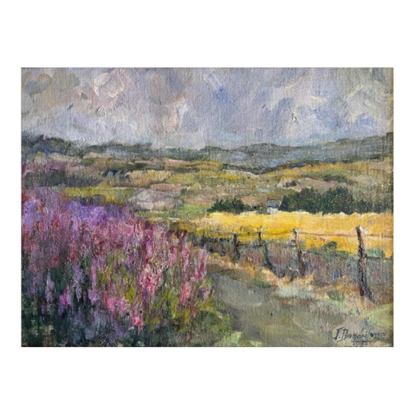 Jeanine DANDRIFOSSE: « Zomer in Ardennen » schilderij, olie op doek