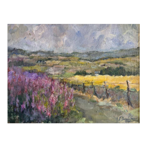 Jeanine DANDRIFOSSE : « Été en Ardennes » peinture huile sur toile