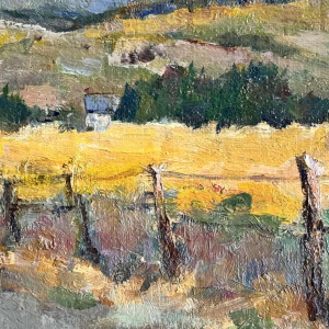 Jeanine DANDRIFOSSE : « Été en Ardennes » peinture huile sur toile